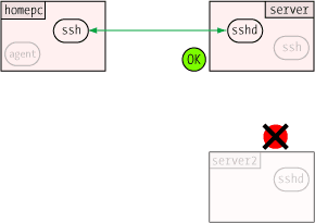 established connection to server