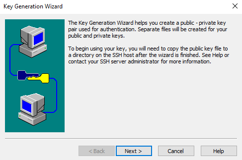 Key Generation Wizard Step 1